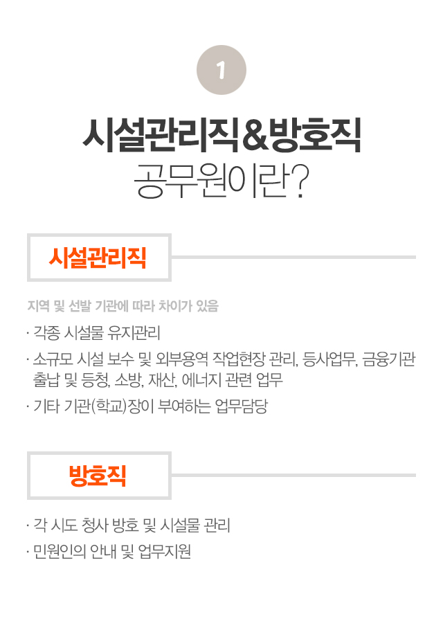시설관리직&방호직 공무원이란?