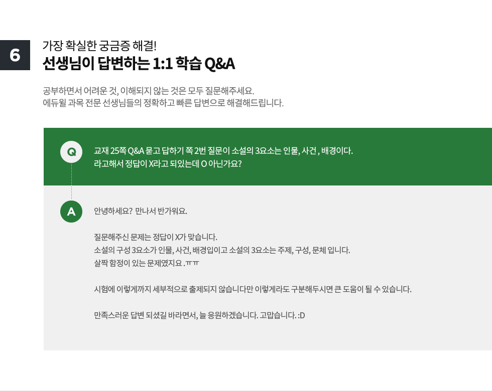 선생님이 답변하는 일대일 학습 Q&A