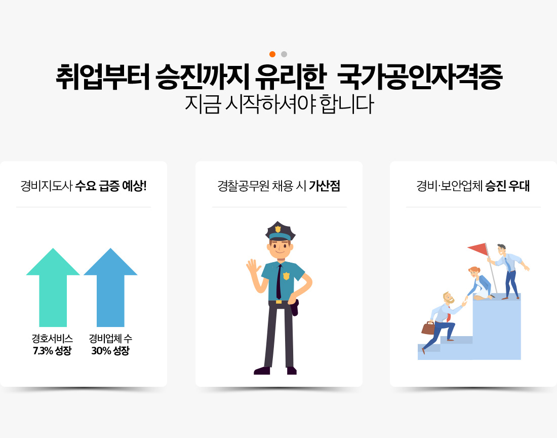 취업부터 승진까지 유리한 국가공인자격증 지금 시작하셔야 합니다