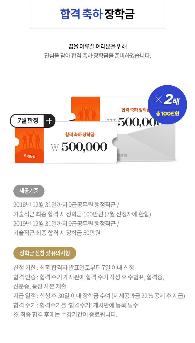 합격축하 장학금