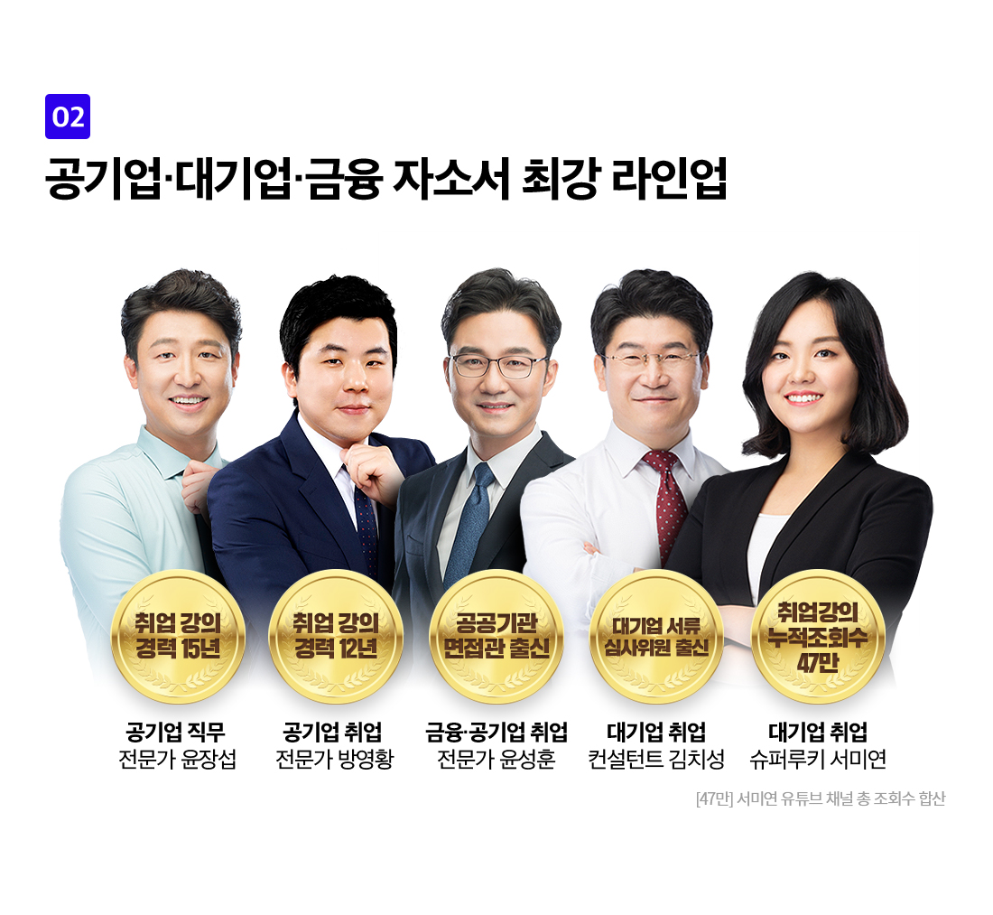 2. 공기업, 대기업, 금융 자소서 최강 라인업