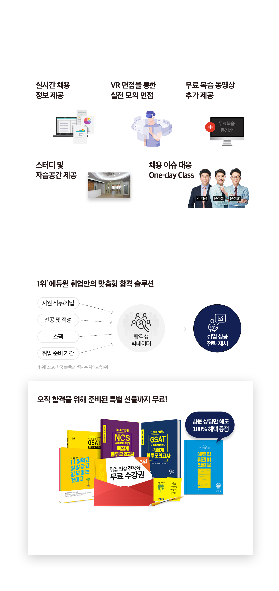 1위의 통 큰 합격 지원 혜택 클라쓰
